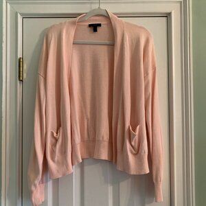 J. Crew Pink Open Cardigan with slouch pockets XL